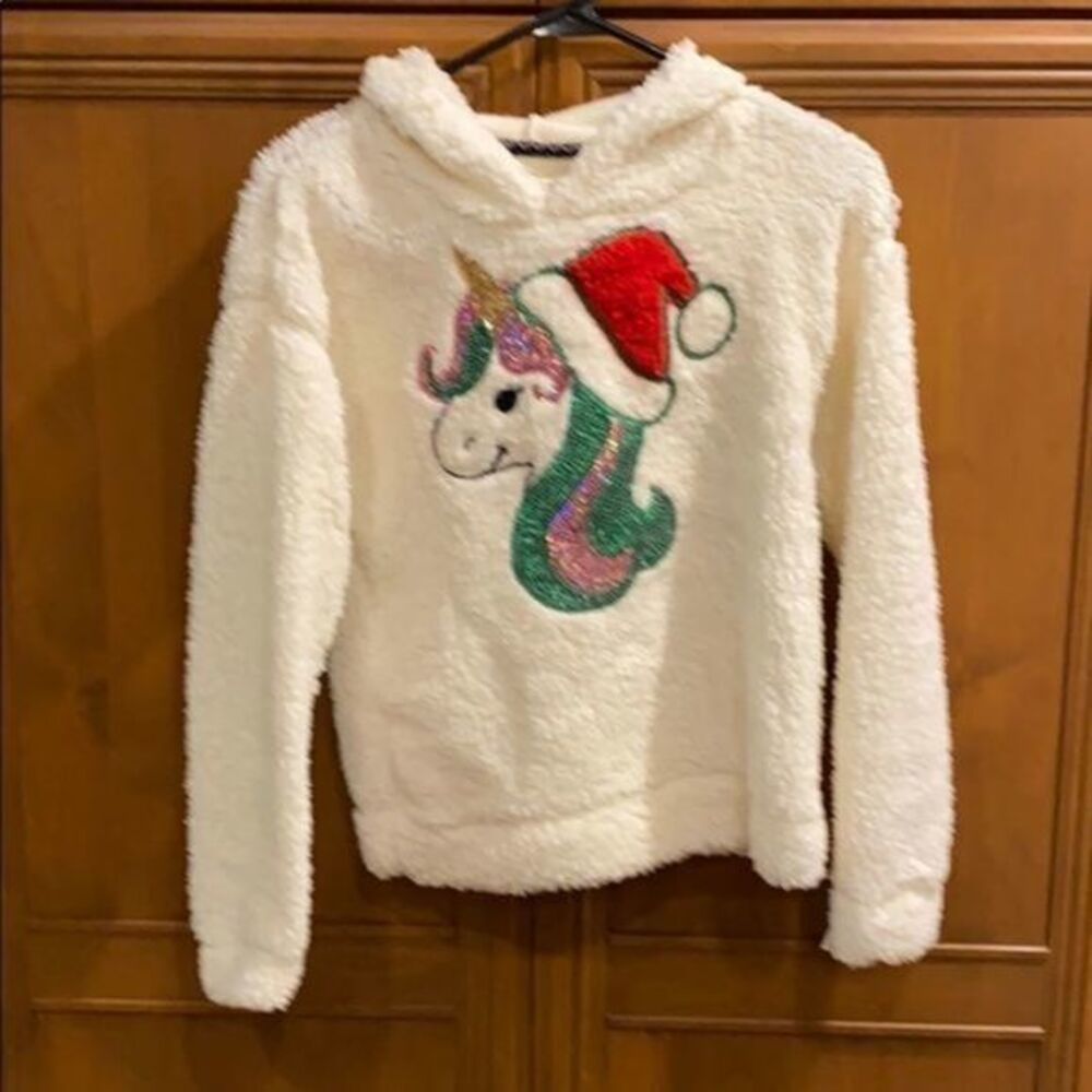 Nwt Girls Pullover With Hood Jacket Off White
